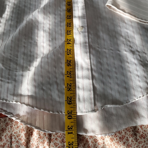 Vintage Baccarat by Van Huesen Men's Long Sleeve Button Up. XL. White|Pink - Picture 8 of 14